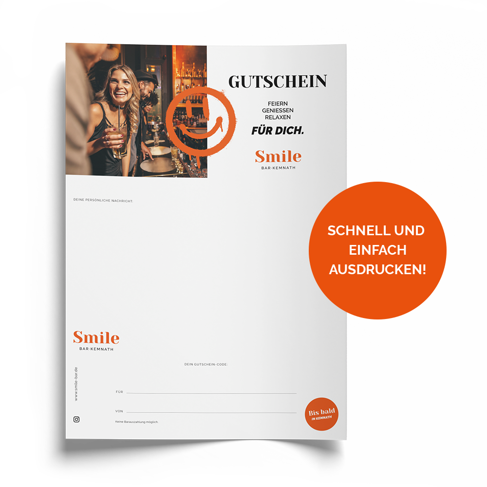 Digitaler Gutschein zum Selbstdrucken
